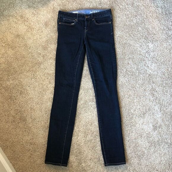 Gap Dark Wash Skinny Jeans (28/6T) - Picture 1 of 5